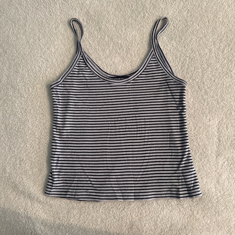 Brandy Melville Blue & White Striped Scoop Cami